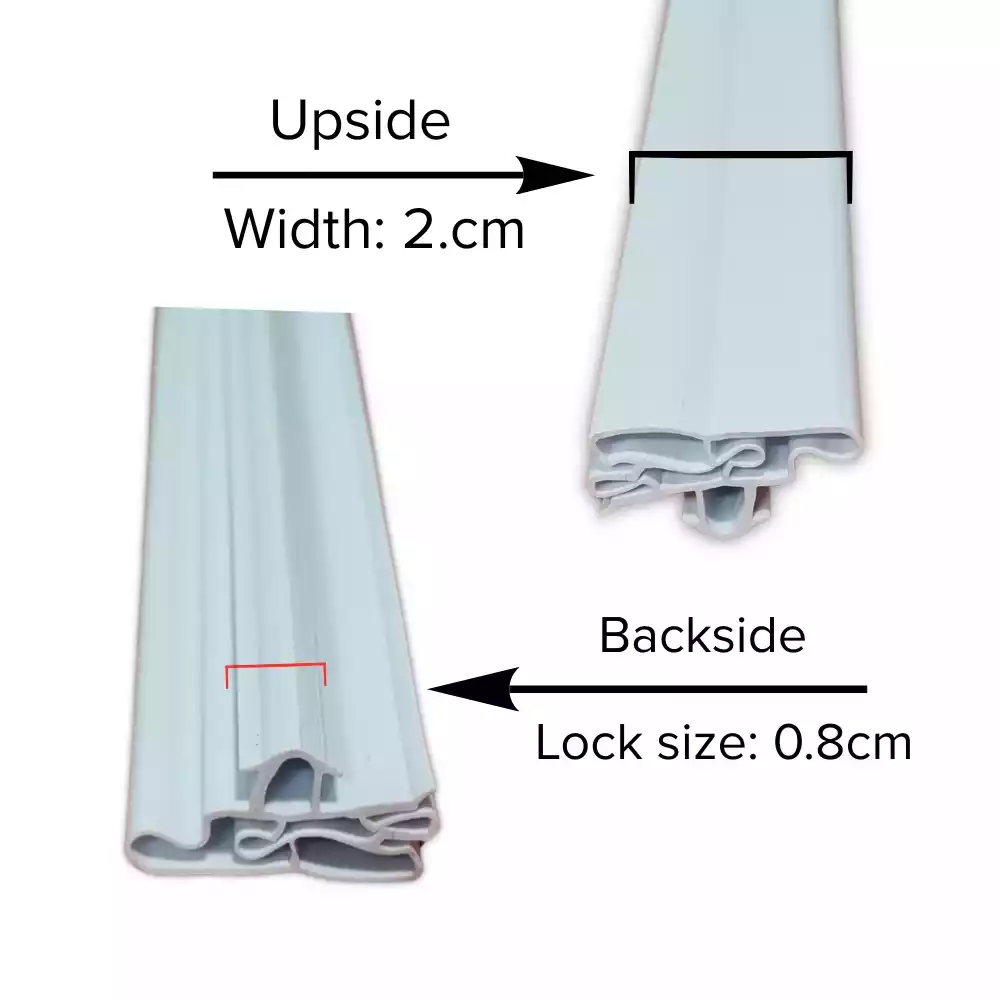 Refrigerator Gasket 74 Inch Beading ( Includes Magnet 74-INCH ) compatible with Videocon, Voltas, Haier, and VISI cooler refrigerator - Image 2